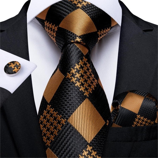 black and gold ties for men
