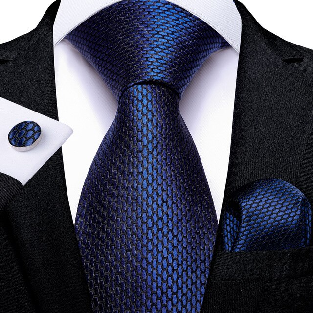 Blue diamond Dot Mens silk tie 1511