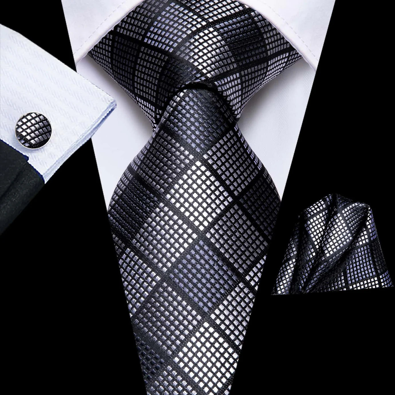 BLACK/GREY/SQUARE  SET 1017